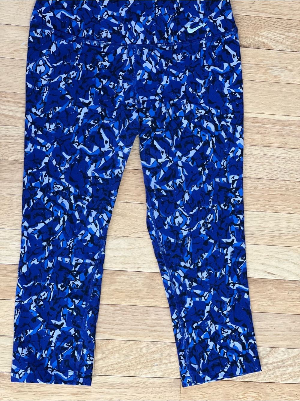 Nike Blue Patterned Active Leggings